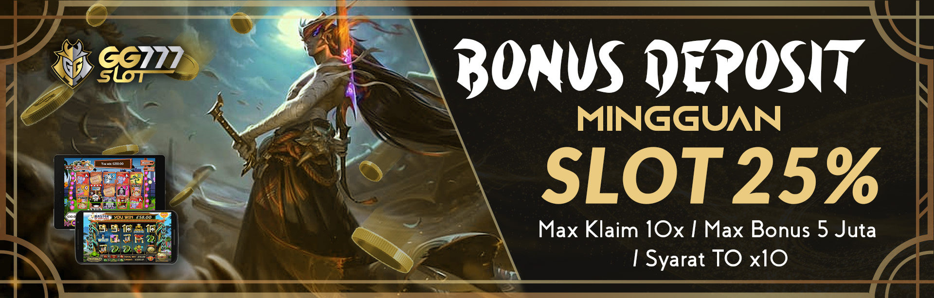 Bonus Deposit Mingguan Slot 25%